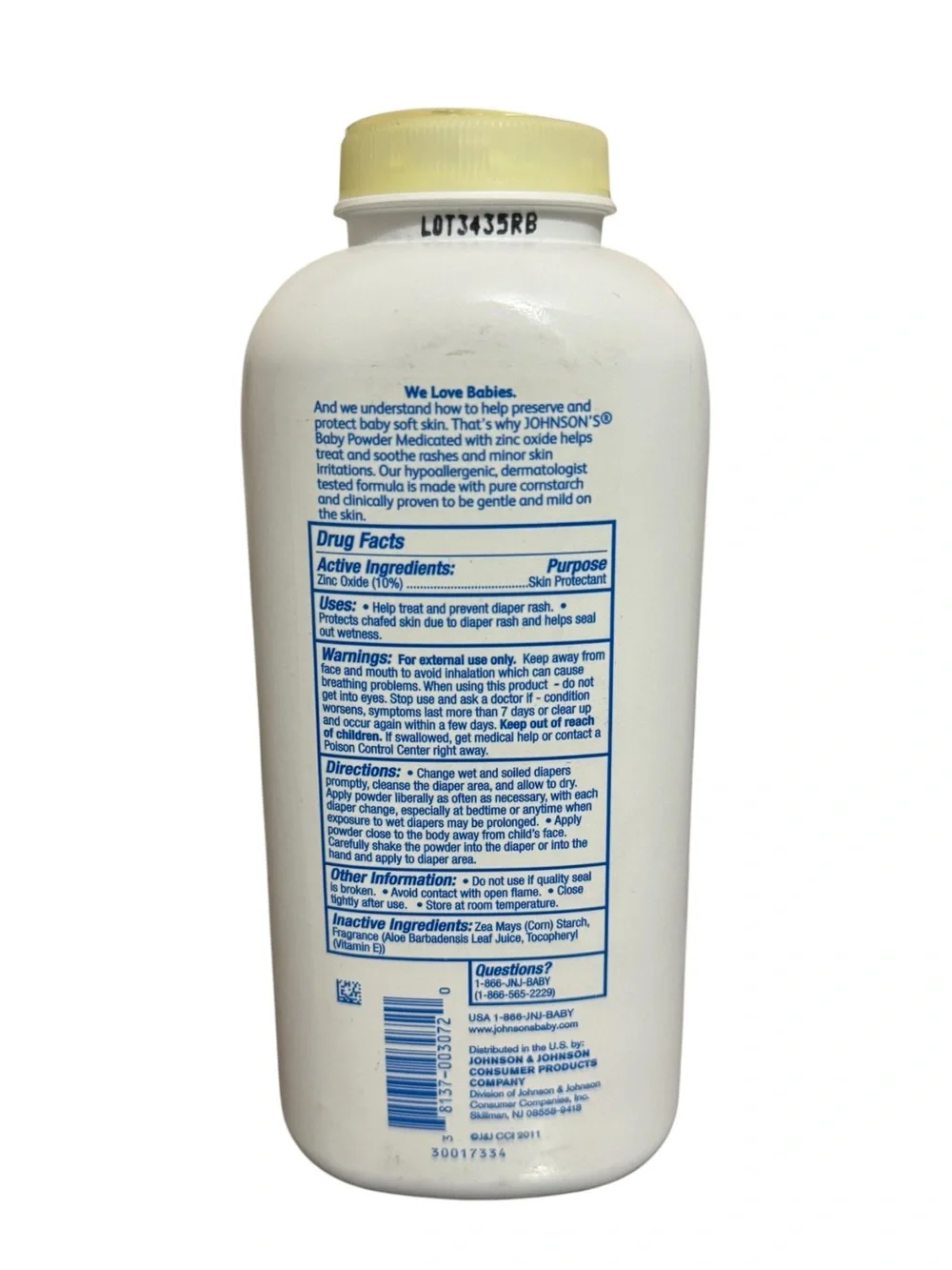 Johnson's Baby Powder Medicated Zinc Oxide 15 Oz Cornstarch Sealed 2011 Rare NEW
